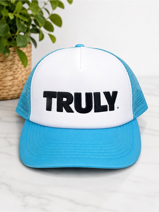 TRULY Accessories - TRULY unisex Blue & White Trucker Hat cap baseball mesh new promotional